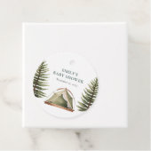 キャンピングフォレストの水の色ベビーシャワー フェイバータグ (インサイチュ)