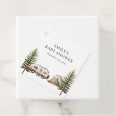 キャンピングフォレストの水の色ベビーシャワー フェイバータグ (インサイチュ)