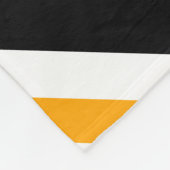 キャンピングフォレストグリーンイエローブラックレーシングストライプズ フリースブランケット (角)