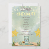 キャンピングフォレストベアーボーイ誕生日招待状 招待状 (裏面)