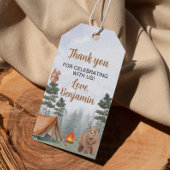 キャンピングフォレスト誕生日パーティーサンキューユユーラベル ギフトタグ