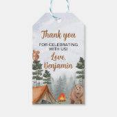 キャンピングフォレスト誕生日パーティーサンキューユユーラベル ギフトタグ (正面)