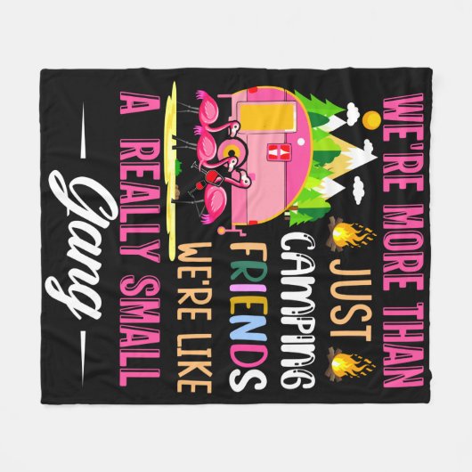 キャンピングフレンドは小さな集団のようなものだ フリースブランケット (正面(横))