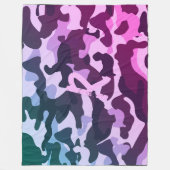 キャンピングブランケット迷彩追加イニシャルキッズティーン フリースブランケット (正面)