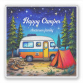 キャンピングブルーグリーンウォーター色 シール (正面)