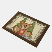 キャンピングベアおもしろいキャンペードーマット ドアマット (アングル)