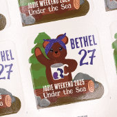 キャンピングベアパープルバンダナガールズユースクラブ スクエアシール