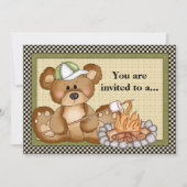 キャンピングベアファミリー懇親会招待状 招待状 (正面)