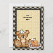 キャンピングベアファミリー懇親会招待状 招待状 (裏面)