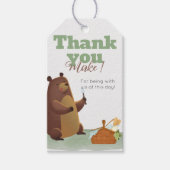 キャンピングベアマーシュマロありがとうメッセージカード ギフトタグ (正面)