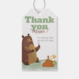 キャンピングベアマーシュマロありがとうメッセージカード ギフトタグ