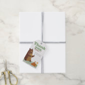 キャンピングベアマーシュマロありがとうメッセージカード ギフトタグ (より糸付き)