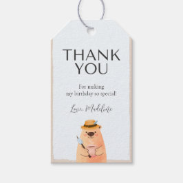 キャンピングベアーベイビーシャワーありがとうラベル ギフトタグ