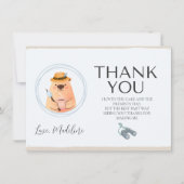 キャンピングベアーベビーシャワーサンキューカード 招待状 (正面)