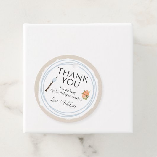 キャンピングベビーシャワーサークルありがとうラベル フェイバータグ (インサイチュ)