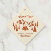 キャンピングベビーシャワーリトルキャンパーウッドランド フェイバータグ (正面)