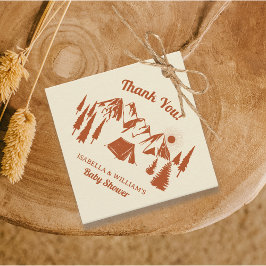 キャンピングベビーシャワーリトルキャンパーウッドランド フェイバータグ