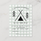 キャンピングベビーシャワー – キャンディーの数を推測 エンクロージャーカード (正面)