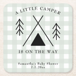 キャンピングベビーシャワー スクエアペーパーコースター