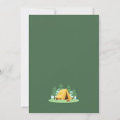 キャンピングボンファイアアウトドアアドベンチャー誕生日 招待状 (裏面)