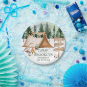 キャンピングボンファイアキャンプファイアズモーレス誕生日屋外 ペーパープレート (パーティー)