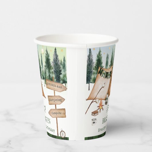 キャンピングボンファイアキャンプファイアズモーレス誕生日屋外 紙コップ (右)