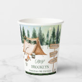 キャンピングボンファイアキャンプファイアズモーレス誕生日屋外 紙コップ (正面)