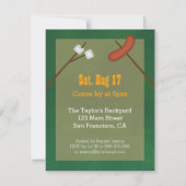 キャンピングボンファイアバースデーパーティ招待状 招待状 (裏面)