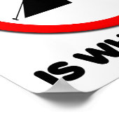 キャンピングポスタおもしろいー禁止 ポスター (角)