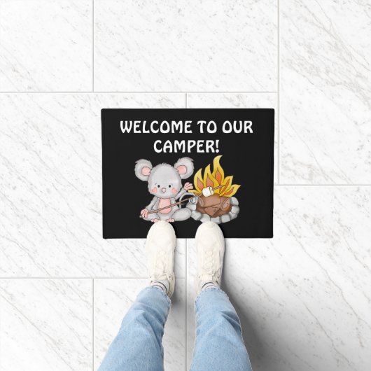 キャンピングマウスドアマットへようこそ ドアマット (室内)