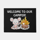 キャンピングマウスドアマットへようこそ ドアマット (正面)