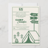 キャンピングマウンテンズフォレスト30th誕生日の旅程 招待状 (正面)