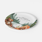 キャンピングマウンテンベビー素朴シャワー ペーパープレート (アングル)