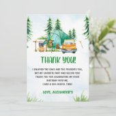 キャンピングマウンテン素朴サンキューカード 招待状 (スタンド正面)