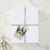 キャンピングマウンテン素朴バースデーパーティー ギフトタグ (より糸付き)