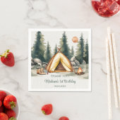 キャンピングマウンテン素朴バースデーパーティー スタンダードカクテルナプキン (インサイチュ)