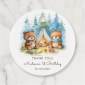 キャンピングマウンテン素朴バースデーパーティー フェイバータグ (裏面)