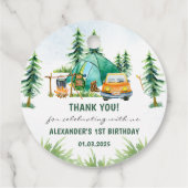 キャンピングマウンテン素朴バースデーパーティー フェイバータグ (裏面)