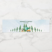 キャンピングマウンテン素朴バースデーパーティー ペットボトルラベル (シングルラベル)