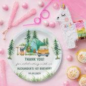 キャンピングマウンテン素朴バースデーパーティー ペーパープレート (パーティー)