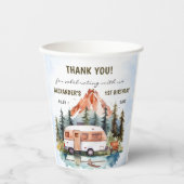 キャンピングマウンテン素朴バースデーパーティー 紙コップ (正面)