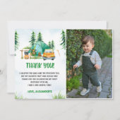キャンピングマウンテン素朴フォトサンキューカード 招待状 (正面)
