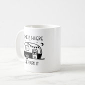 キャンピングマグ – おもしろいとコンパニオン予測できな コーヒーマグカップ (正面左)