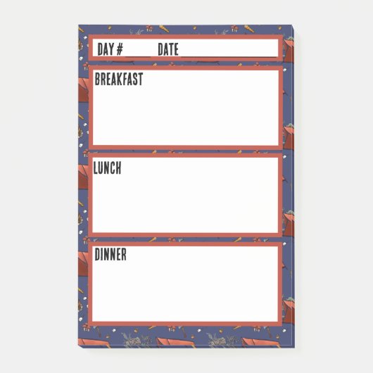 キャンピングメニュー食事計画ツール ポストイット (正面)