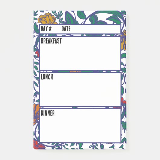 キャンピングメニュー食事計画ツール ポストイット (正面)