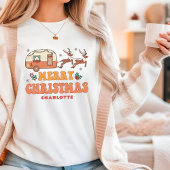 キャンピングメリークリスマストナカイパーソナライズされたー名 トライブレンドＴシャツ