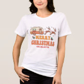キャンピングメリークリスマストナカイパーソナライズされたー名 トライブレンドＴシャツ (正面)
