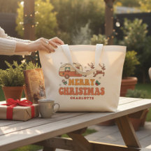 キャンピングメリークリスマストナカイパーソナライズされたー名