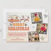 キャンピングメリークリスマスフォトコラージトインデナー シーズンカード (正面)