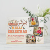 キャンピングメリークリスマスフォトコラージトインデナー シーズンカード (スタンド正面)